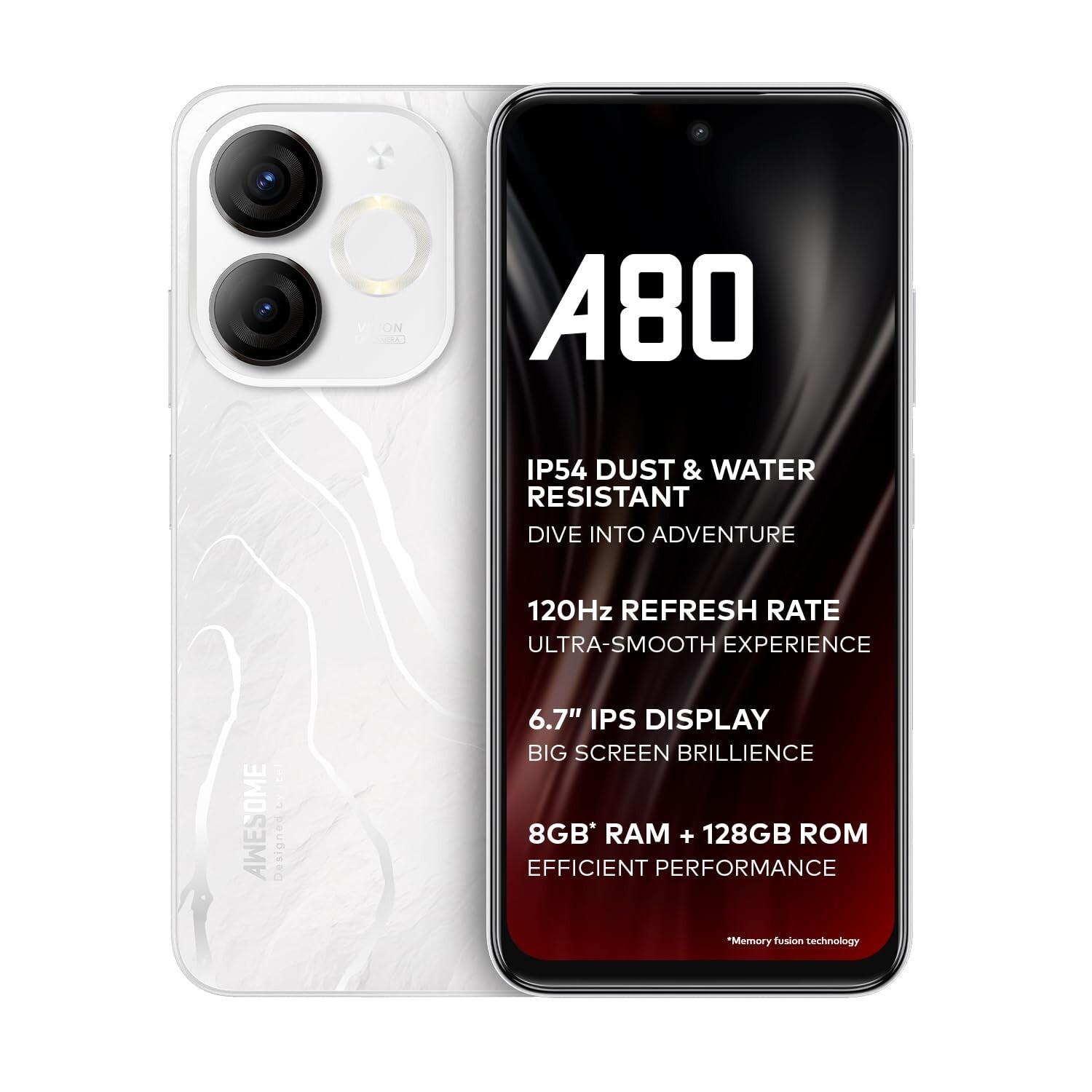 itel A80 (model A671L / A671LC, variant with 128 GB storage + ~3 GB RAM)